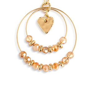 DEMDACO Your Journey Prayer Beaded Love Heart, Champagne