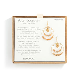 DEMDACO Your Journey Prayer Beaded Love Heart, Champagne