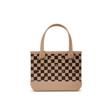 Load image into Gallery viewer, Bitty Checkered Bog Bag Caramel/Hot Cocoa
