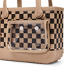 Bitty Checkered Bog Bag Caramel/Hot Cocoa