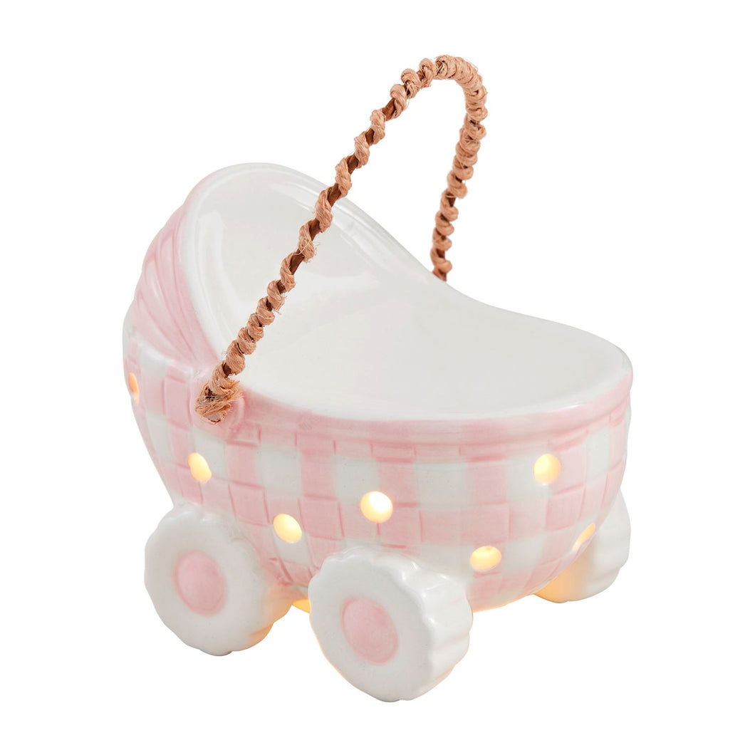 Pink Baby Carriage Light-Up Sitter