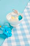 Blue Baby Carriage Light-Up Sitter