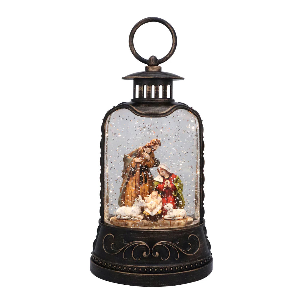 Holy Family Glitter Lantern