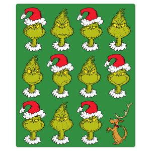 Dr. Seuss™ Grinch Faces Fleece Blanket