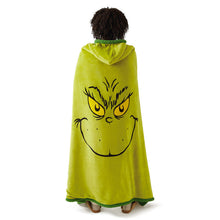 Load image into Gallery viewer, Dr. Seuss&#39;s How the Grinch Stole Christmas!™ Grinch Hooded Blanket, 70x50
