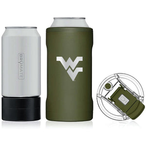 BruMate Hopsulator Trio 3-in-1 Insulated Can Cooler with West Virginia Mountaineers Primary Logo