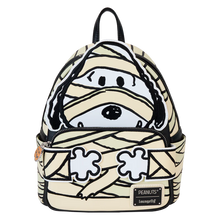 Load image into Gallery viewer, Peanuts Snoopy Mummy Cosplay Glow Mini Backpack by Loungefly
