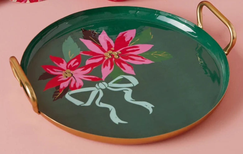 Poinsettia Serving Tray