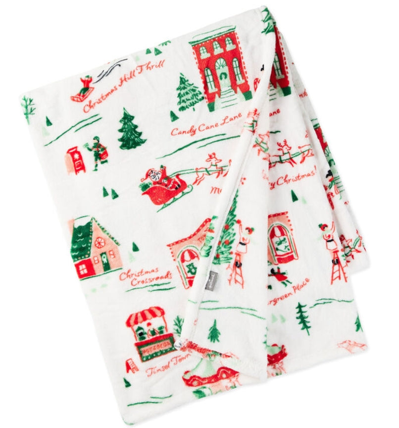Holiday Toile Throw Blanket, 50x60