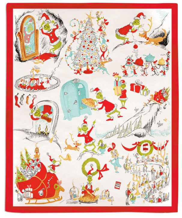 Dr. Seuss's How the Grinch Stole Christmas!™ Storybook Scenes Throw Blanket, 50x60