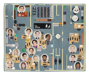 The Office Dunder Mifflin Floor Plan Throw Blanket