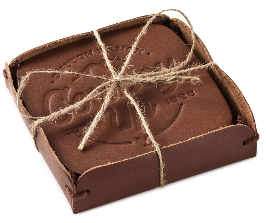 Yellowstone Dutton Bonded Leather Coasters Set