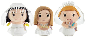 itty bittys® Friends Monica, Rachel and Phoebe in Wedding Dresses Plush, Set of 3
