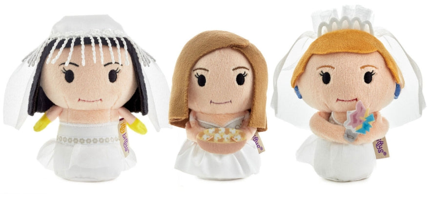 itty bittys® Friends Monica, Rachel and Phoebe in Wedding Dresses Plush, Set of 3