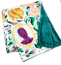 Load image into Gallery viewer, Bridgerton Ton Silhouettes on Floral Blanket, 50x60

