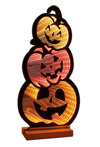 Stacked Pumpkins Halloween Mini Infinity Mirror
