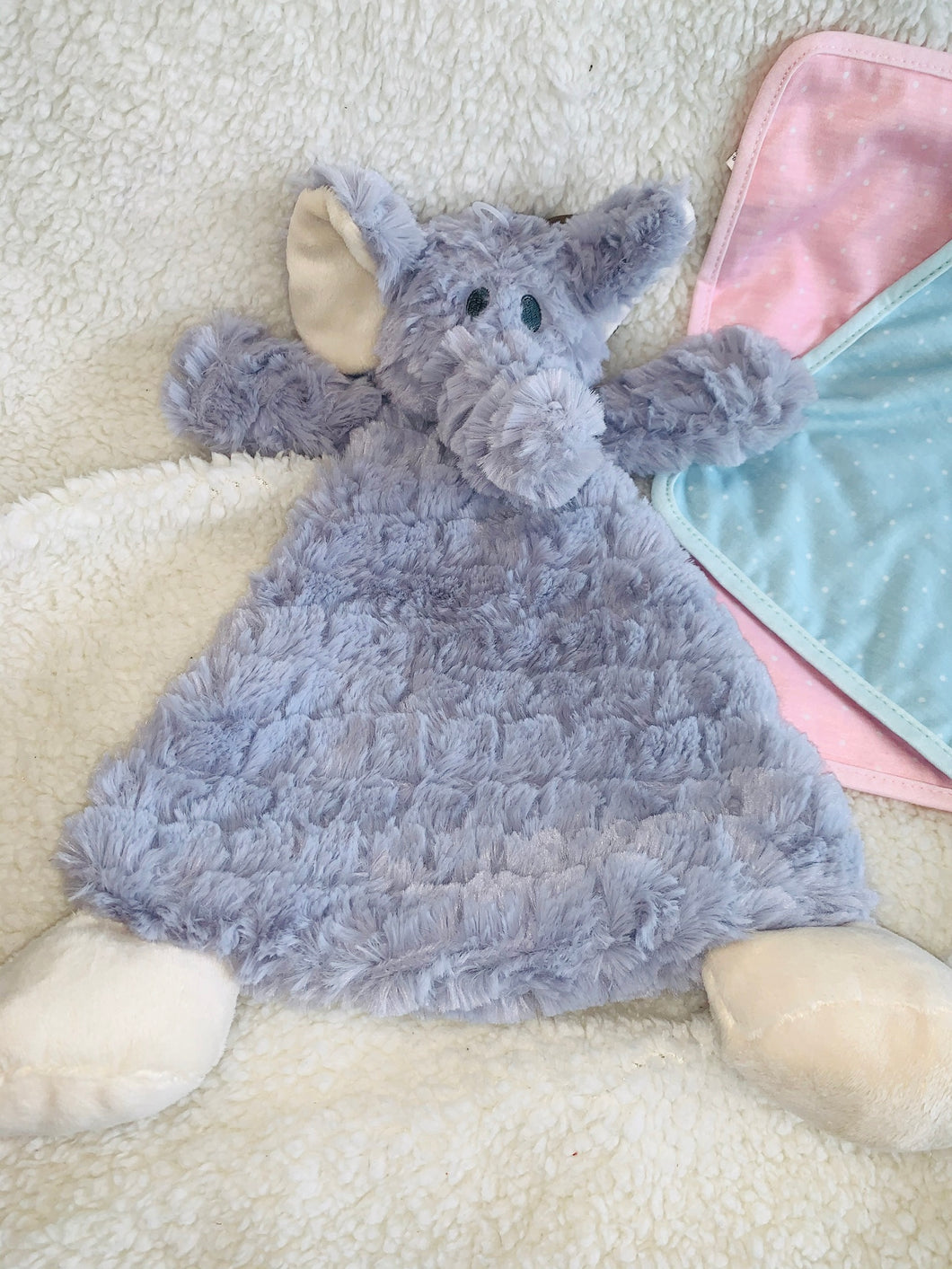 Ellery Elephant Rattle Blankie