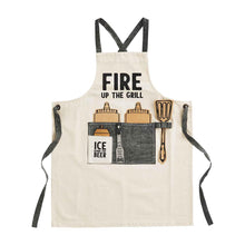 Load image into Gallery viewer, Circa Collection &quot;Fire Up The Grill&quot; Apron with Removable Bottle Opener
