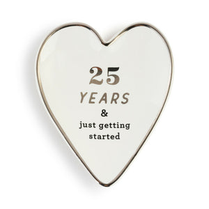 25 Year Heart Trinket Dish